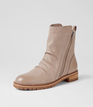 Beige Women Ziera Madoc (Wide) Boots | Z-198054