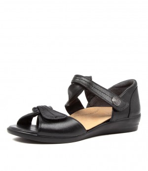 Black Women Ziera Doxie (Wide) Sandals | Z-230678