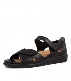 Black / Black Women Ziera Ians (Wide) Sandals | Z-024391