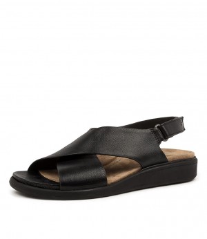 Black / Black Women Ziera Ilda (Wide) Sandals | Z-958604