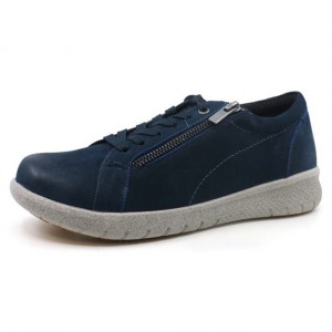 Navy Women Ziera Solar (Extra Wide, Adjustable Fit) Sneakers | Z-601279