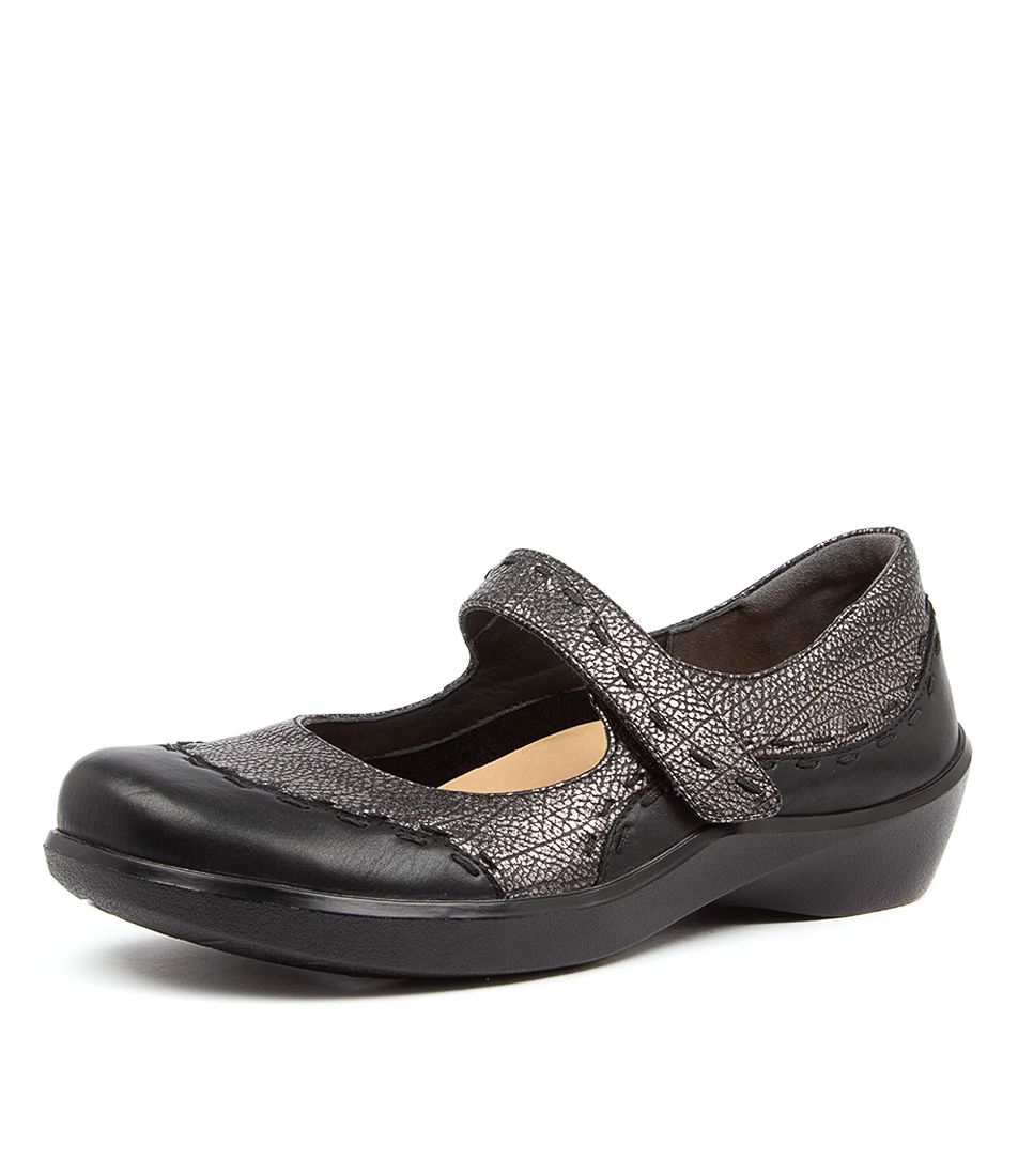 Black Blue Grey Women Ziera Gummibear (Wide) Mary Janes | Z-745263