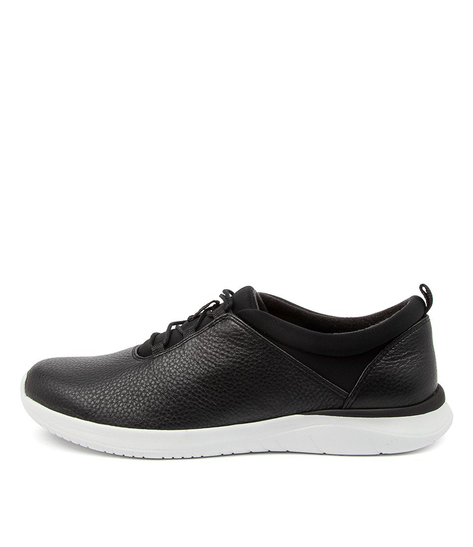 Black White Women Ziera Fox (Extra Wide, Adjustable Fit) Sneakers | Z-358791