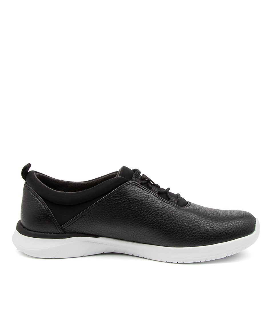 Black White Women Ziera Fox (Extra Wide, Adjustable Fit) Sneakers | Z-358791