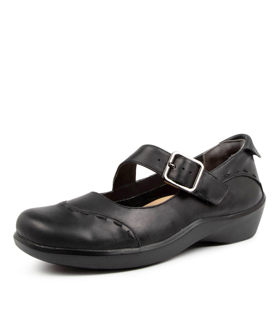 Black Women Ziera Angel (Wide) Mary Janes | Z-061279