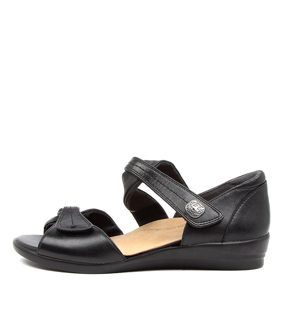 Black Women Ziera Doxie (Wide) Sandals | Z-230678