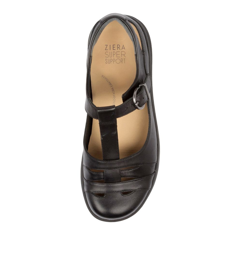 Black Women Ziera Skipper (Extra Wide, Adjustable Fit) Mary Janes | Z-945203