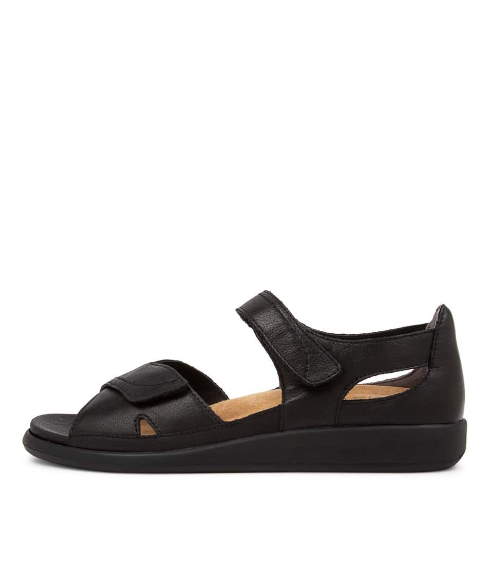 Black / Black Women Ziera Ians (Wide) Sandals | Z-024391