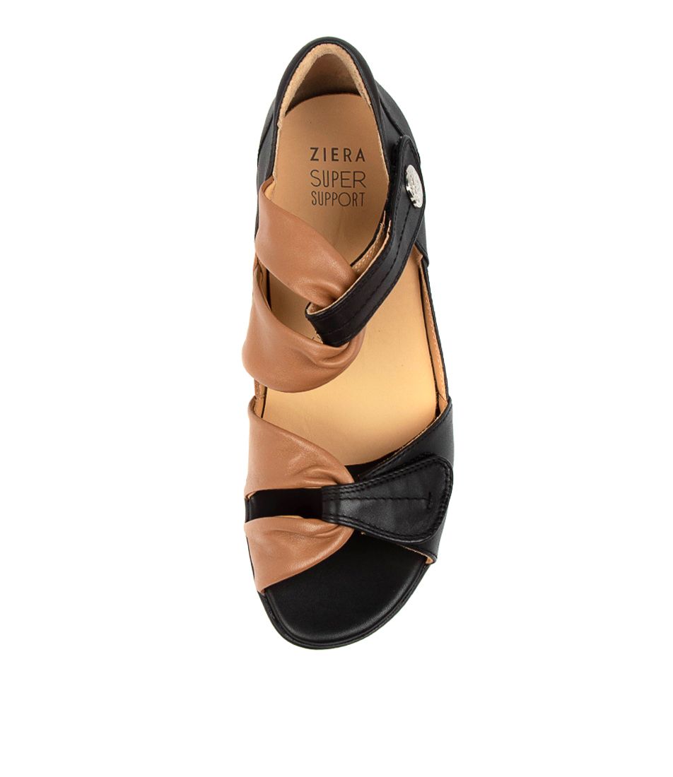 Black / Brown Women Ziera Doxie (Wide) Sandals | Z-857940