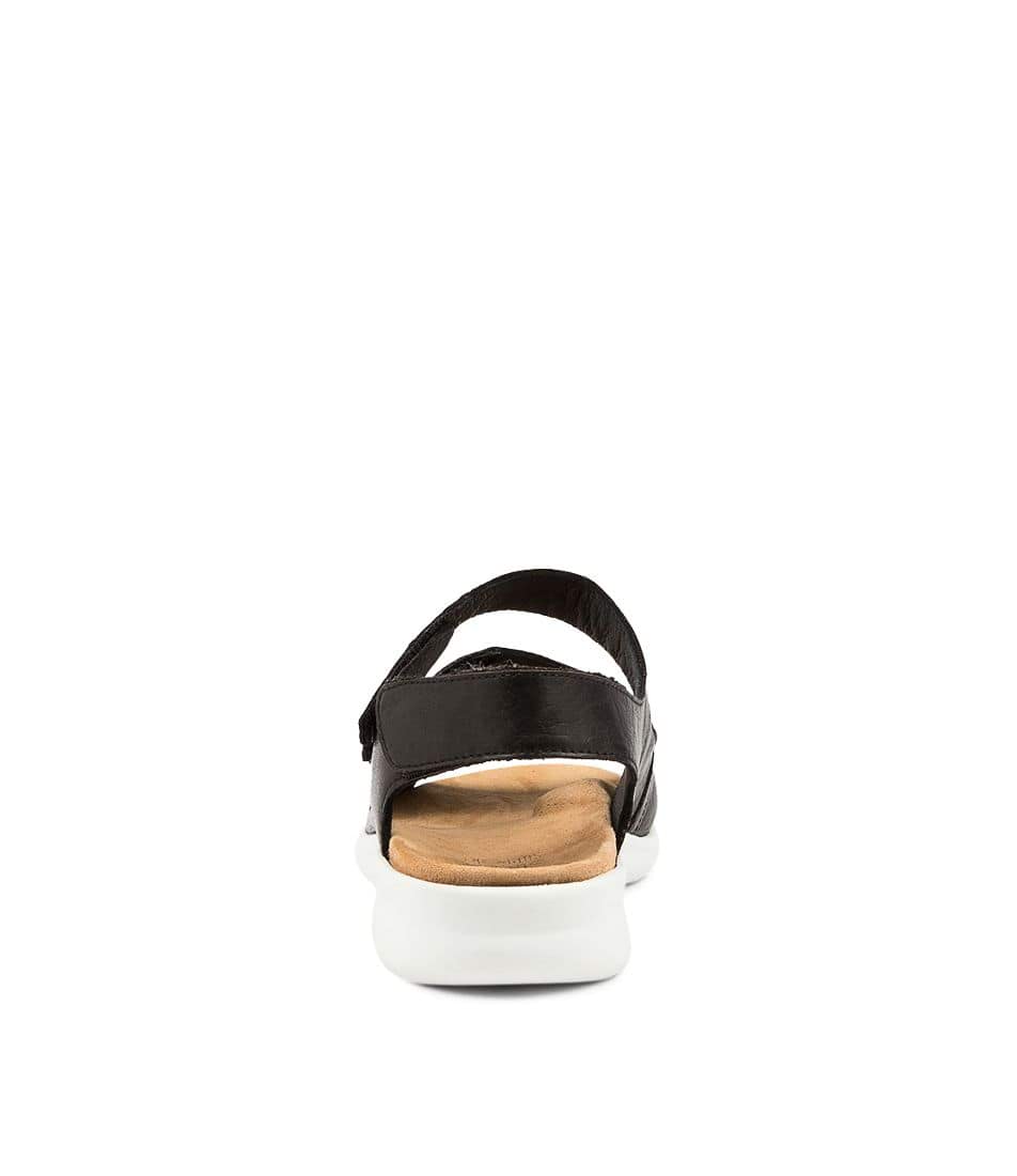 Black / White Women Ziera Bonny (Wide) Sandals | Z-926301