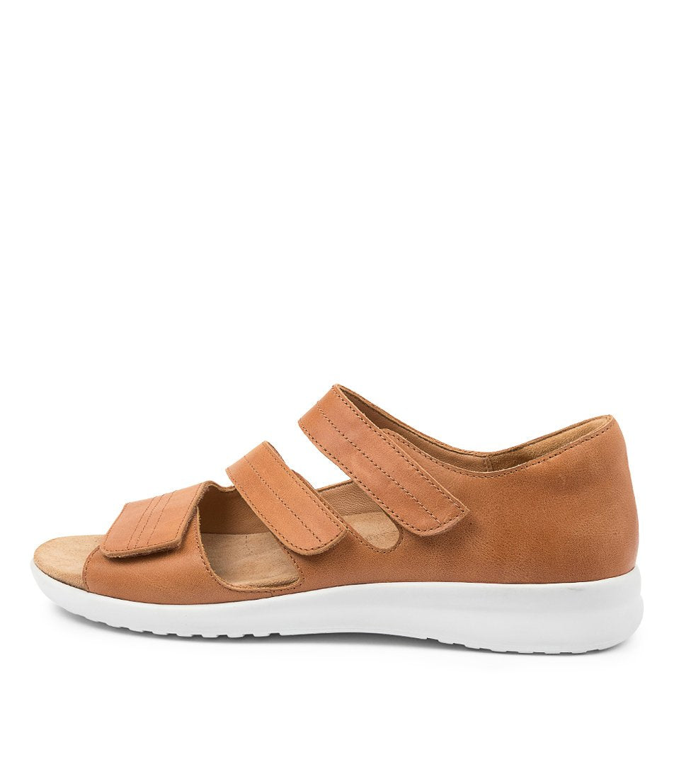 Brown White Women Ziera Bardot (Extra Wide) Sandals | Z-189245