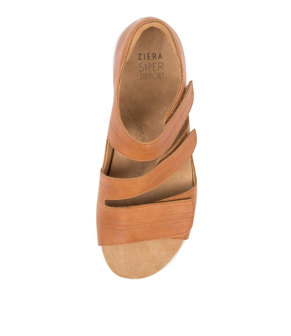 Brown White Women Ziera Bardot (Extra Wide) Sandals | Z-189245