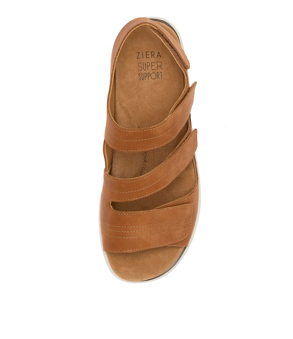 Brown / White Women Ziera Bonny (Wide) Sandals | Z-509437