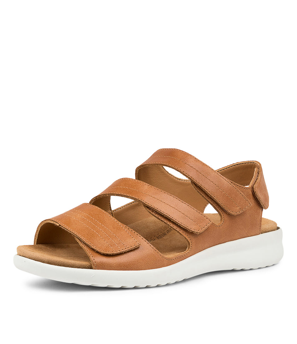 Brown / White Women Ziera Bonny (Wide) Sandals | Z-509437