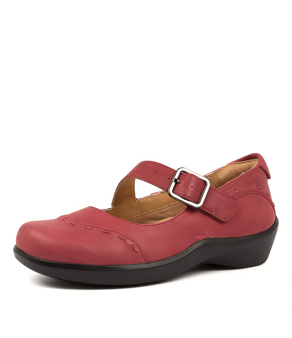 Dark Red Women Ziera Angel (Wide) Mary Janes | Z-276894