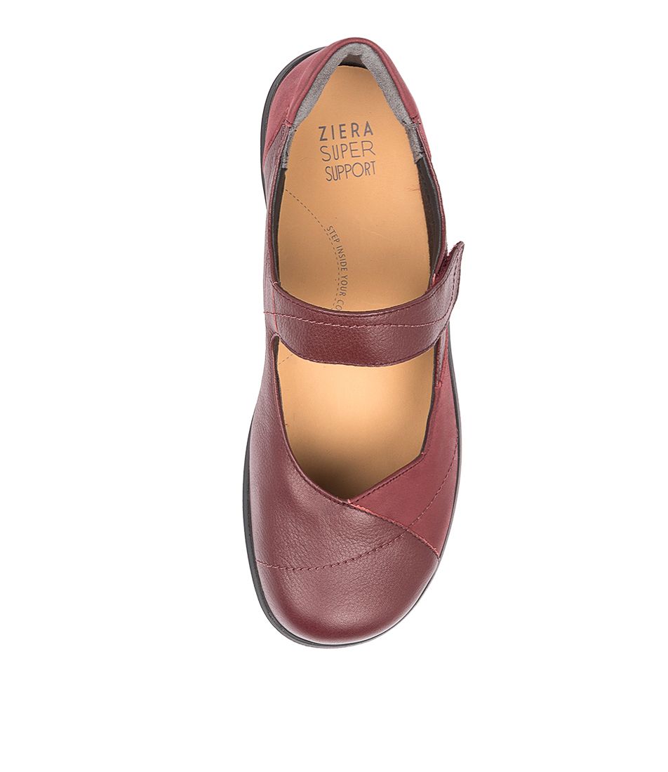 Dark Red Women Ziera Ariel (Wide) Mary Janes | Z-874631