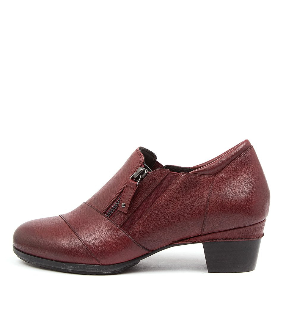 Dark Red Women Ziera Camden (Wide) Heels | Z-273015