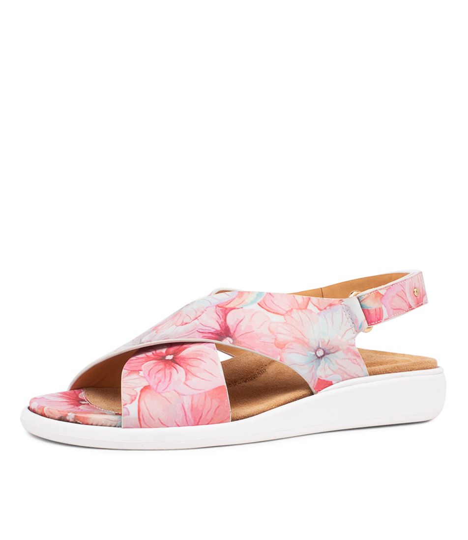 Flower / White Women Ziera Ilda (Wide) Sandals | Z-351829