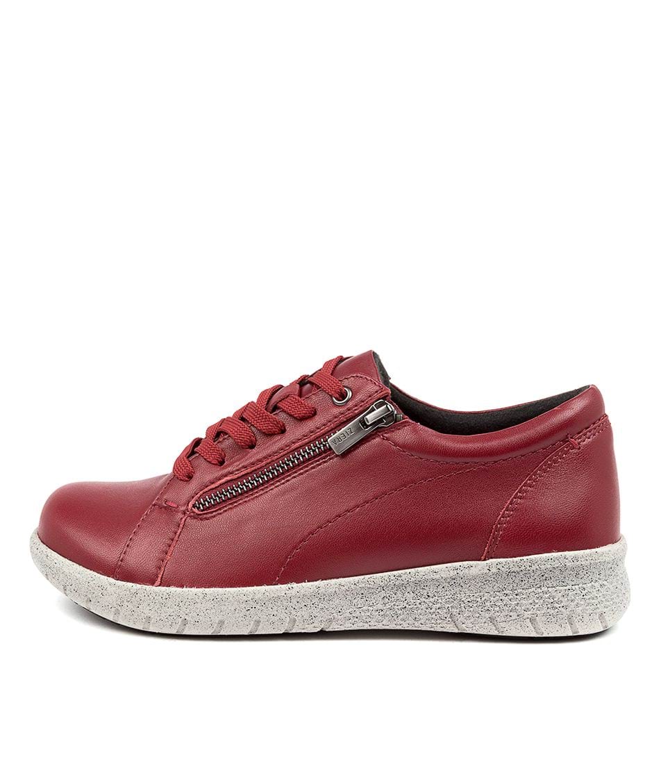 Red Women Ziera Solar (Extra Wide, Adjustable Fit) Sneakers | Z-798415