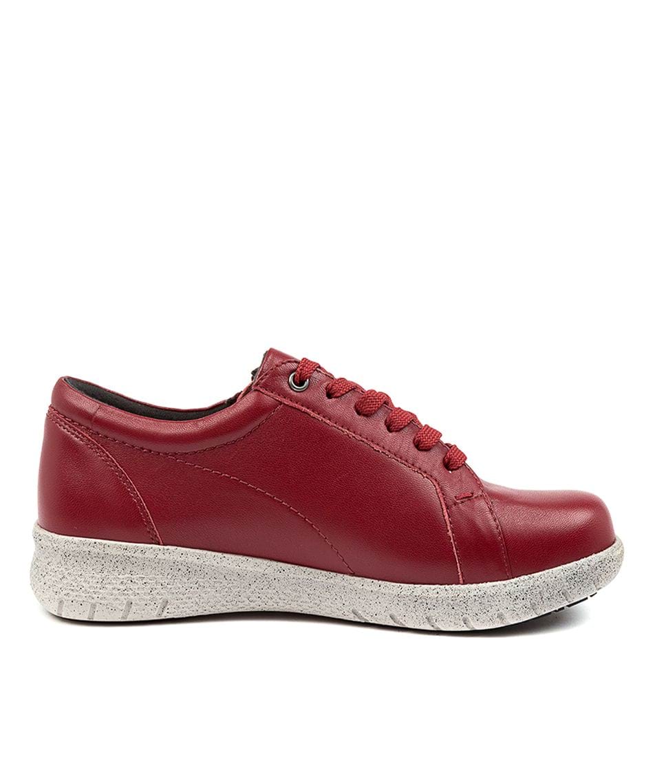 Red Women Ziera Solar (Extra Wide, Adjustable Fit) Sneakers | Z-798415