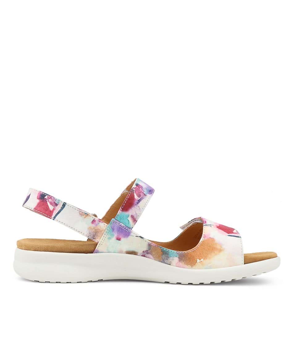 White Women Ziera Benji (Wide) Sandals | Z-475016